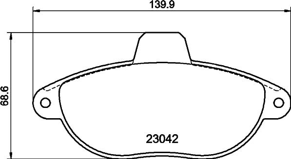 HELLA 8DB 355 019-251 - колодки дисковые торм. перед. Peug autosila-amz.com