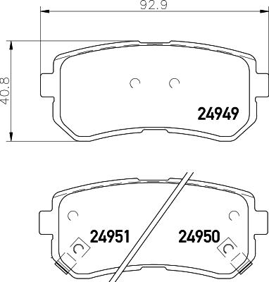 HELLA 8DB 355 014-911 - Тормозные колодки, дисковые, комплект autosila-amz.com