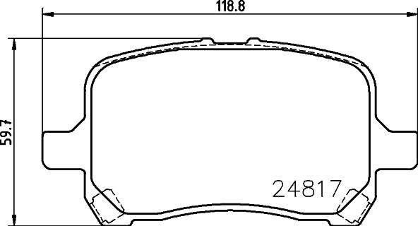 HELLA 8DB 355 014-691 - Тормозные колодки, дисковые, комплект autosila-amz.com