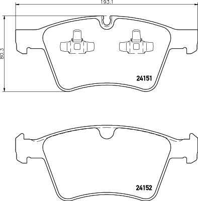 HELLA 8DB 355 014-191 - Тормозные колодки, дисковые, комплект autosila-amz.com