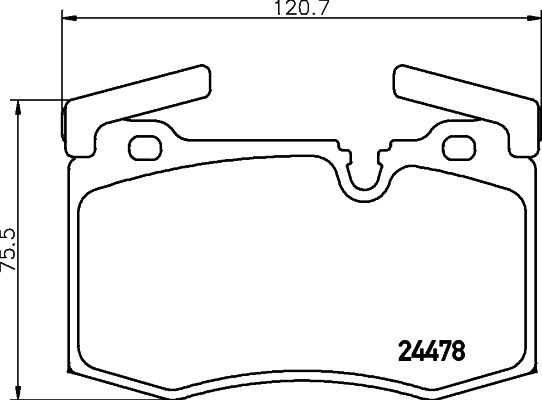 HELLA 8DB 355 014-111 - Тормозные колодки, дисковые, комплект autosila-amz.com