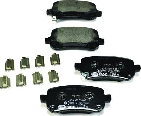 HELLA 8DB 355 014-331 - Тормозные колодки, дисковые, комплект autosila-amz.com