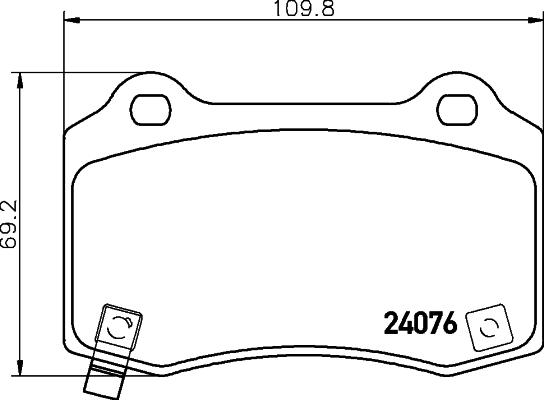 HELLA 8DB 355 014-211 - Тормозные колодки, дисковые, комплект autosila-amz.com