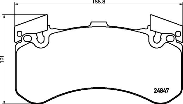 HELLA 8DB 355 015-991 - Тормозные колодки дисковые AUDI A6 (4G2, C7), A6 Avant (4G5, C7), A7 Sportback (4GA), A8 (4H_) 04/2012 - autosila-amz.com