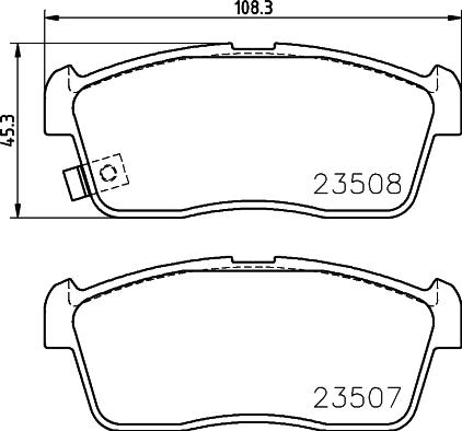 HELLA 8DB 355 015-071 - Тормозные колодки, дисковые, комплект autosila-amz.com