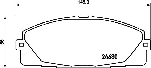 HELLA 8DB 355 015-831 - Тормозные колодки, дисковые, комплект autosila-amz.com