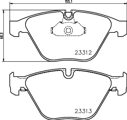 HELLA 8DB 355 015-391 - Тормозные колодки, дисковые, комплект autosila-amz.com