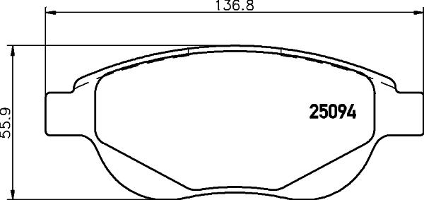 HELLA 8DB 355 015-381 - Тормозные колодки, дисковые, комплект autosila-amz.com