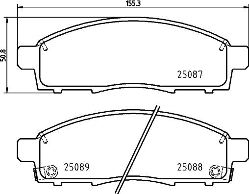 HELLA 8DB 355 023-401 - Тормозные колодки, дисковые, комплект autosila-amz.com