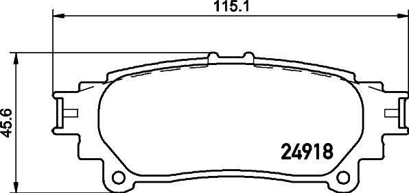 HELLA 8DB 355 015-371 - Тормозные колодки, дисковые, комплект autosila-amz.com