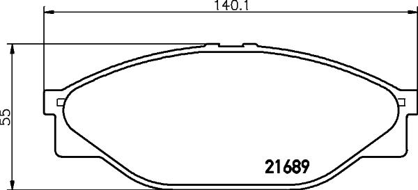 HELLA 8DB 355 016-411 - Тормозные колодки, дисковые, комплект autosila-amz.com