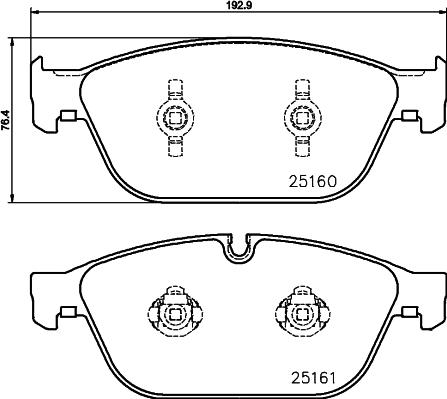 HELLA 8DB 355 016-021 - Тормозные колодки, дисковые, комплект autosila-amz.com