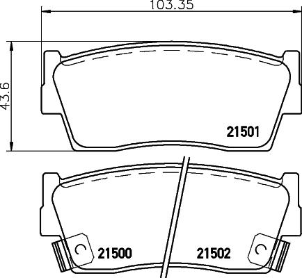 HELLA 8DB 355 016-371 - Тормозные колодки, дисковые, комплект autosila-amz.com