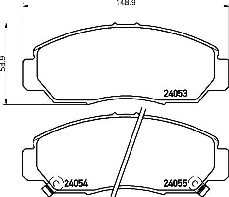 HELLA 8DB 355 010-981 - Тормозные колодки, дисковые, комплект autosila-amz.com