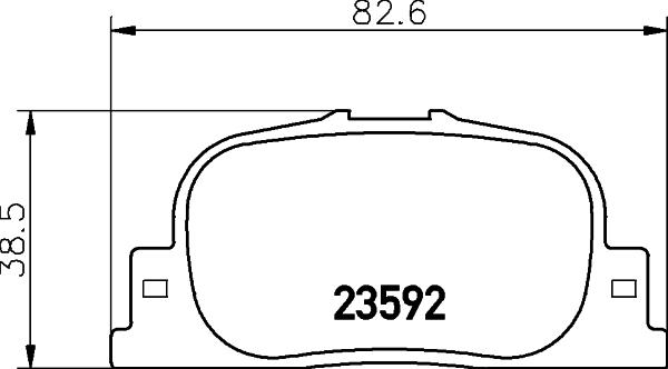 HELLA 8DB 355 010-001 - Тормозные колодки, дисковые, комплект autosila-amz.com