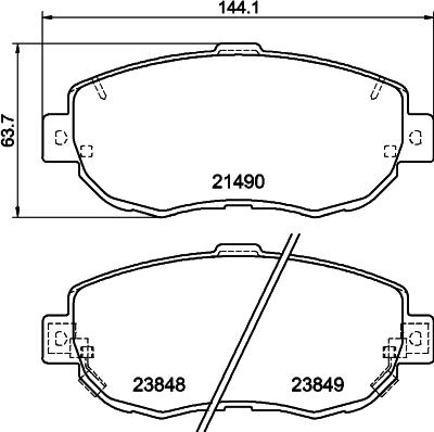 HELLA 8DB 355 010-151 - Тормозные колодки, дисковые, комплект autosila-amz.com