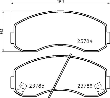 HELLA 8DB 355 010-131 - Тормозные колодки, дисковые, комплект autosila-amz.com