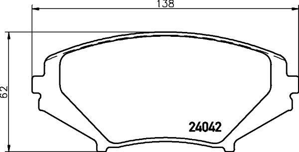 HELLA 8DB 355 010-881 - Тормозные колодки, дисковые, комплект autosila-amz.com