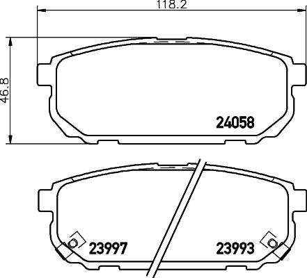 HELLA 8DB 355 010-871 - Тормозные колодки, дисковые, комплект autosila-amz.com