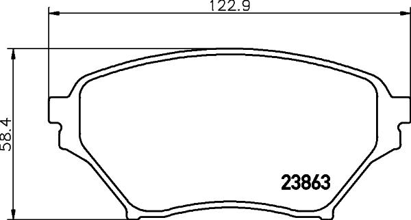 HELLA 8DB 355 010-261 - Тормозные колодки, дисковые, комплект autosila-amz.com