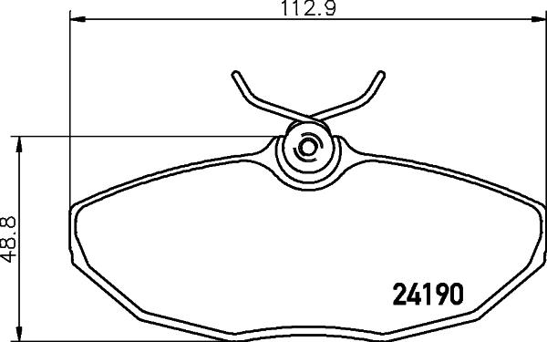 HELLA 8DB 355 011-961 - Тормозные колодки, дисковые, комплект autosila-amz.com