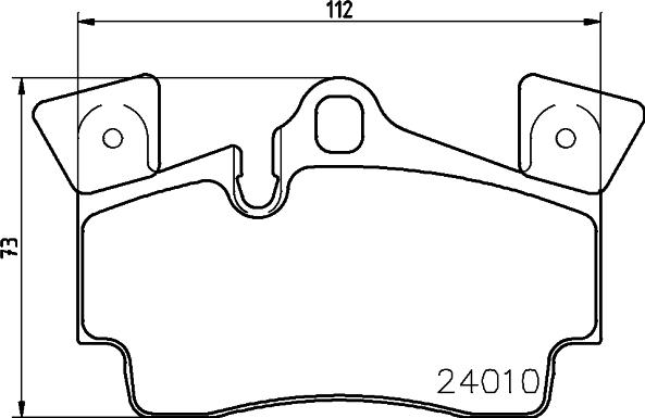 HELLA 8DB 355 011-471 - Тормозные колодки, дисковые, комплект autosila-amz.com