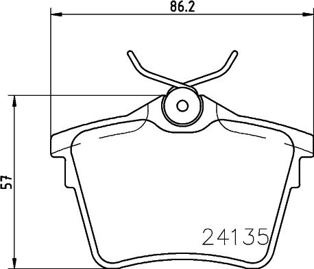 HELLA 8DB 355 011-501 - Тормозные колодки дисковые CITROEN C5 (RD_), C5 Break (TD_) / PEUGEOT 407 (6D_), 407 Coupe (6C_), 407 SW (6E_), 607 (9D, 9U) autosila-amz.com