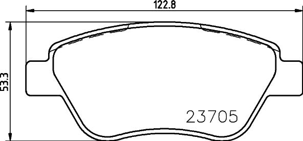 HELLA 8DB 355 011-871 - Тормозные колодки, дисковые, комплект autosila-amz.com