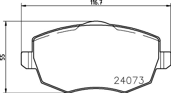 HELLA 8DB 355 011-231 - Тормозные колодки, дисковые, комплект autosila-amz.com