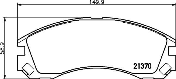 HELLA 8DB 355 011-751 - Тормозные колодки, дисковые, комплект autosila-amz.com