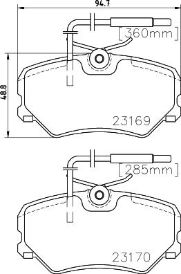 HELLA 8DB 355 018-401 - Тормозные колодки, дисковые, комплект autosila-amz.com