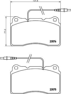 HELLA 8DB 355 018-671 - Тормозные колодки, дисковые, комплект autosila-amz.com