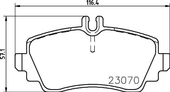 HELLA 8DB 355 018-311 - Тормозные колодки, дисковые, комплект autosila-amz.com