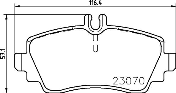 HELLA 8DB 355 018-281 - Тормозные колодки, дисковые, комплект autosila-amz.com