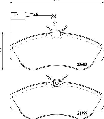 HELLA 8DB 355 018-791 - Тормозные колодки, дисковые, комплект autosila-amz.com