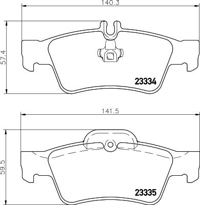 HELLA 8DB 355 018-751 - Тормозные колодки, дисковые, комплект autosila-amz.com