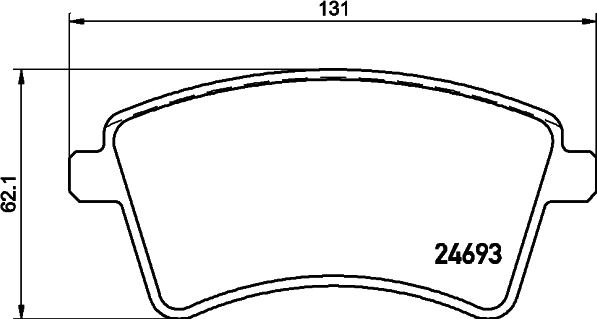 HELLA 8DB 355 013-961 - Тормозные колодки, дисковые, комплект autosila-amz.com