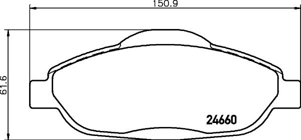 HELLA 8DB 355 013-911 - Тормозные колодки, дисковые, комплект autosila-amz.com