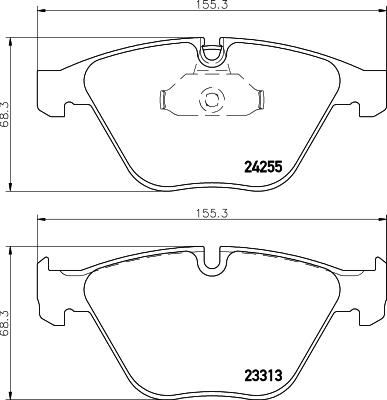 HELLA 8DB 355 013-931 - Тормозные колодки, дисковые, комплект autosila-amz.com