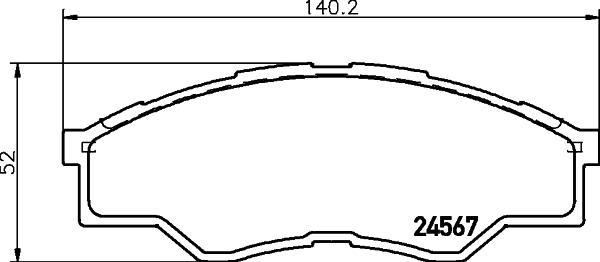 HELLA 8DB 355 013-471 - Тормозные колодки, дисковые, комплект autosila-amz.com