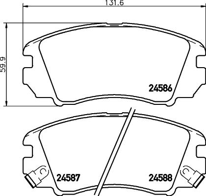 HELLA 8DB 355 013-521 - Тормозные колодки, дисковые, комплект autosila-amz.com