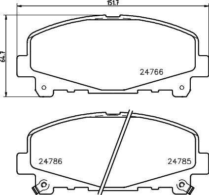 HELLA 8DB 355 013-881 - Тормозные колодки, дисковые, комплект autosila-amz.com