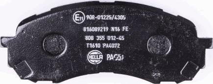 HELLA 8DB 355 012-451 - Тормозные колодки, дисковые, комплект autosila-amz.com