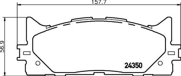 HELLA 8DB 355 012-401 - колодки тормозные дисковые TOYOTA CAMRY Stufenheck (_XV4_) autosila-amz.com