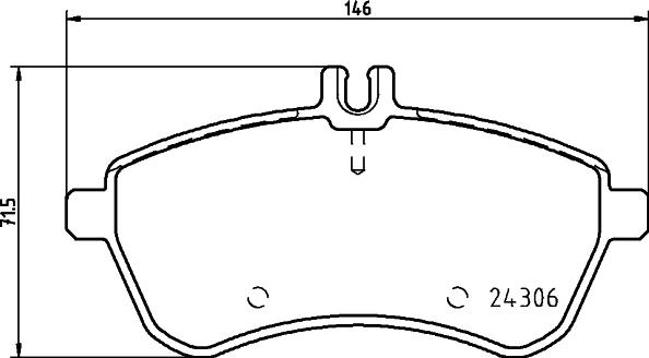 HELLA 8DB 355 012-581 - Тормозные колодки, дисковые, комплект autosila-amz.com