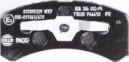 HELLA 8DB 355 012-051 - колодки тормозные дисковые DAIHATSU CHARADE (L2_), DAIHATSU CUORE VII (L251), DAIHATSU CUORE VIII, DAIHATSU TREVIS autosila-amz.com