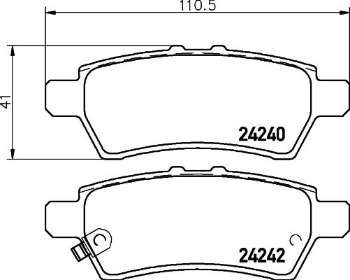 HELLA 8DB 355 012-081 - Тормозные колодки, дисковые, комплект autosila-amz.com