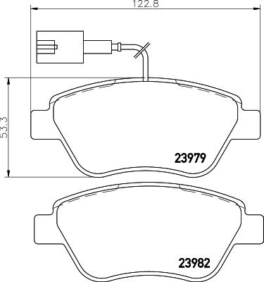 HELLA 8DB 355 012-841 - Тормозные колодки, дисковые, комплект autosila-amz.com