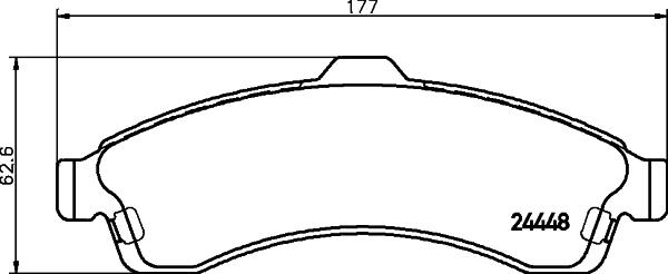 HELLA 8DB 355 012-811 - Тормозные колодки, дисковые, комплект autosila-amz.com