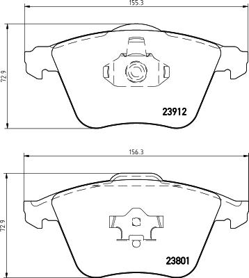 HELLA 8DB 355 023-911 - Тормозные колодки, дисковые, комплект autosila-amz.com